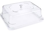 Piastra Gn Con Coperchio Coperchio In Plastica San Trasparente, Forma Piatta Con Manopola, Vassoio In San Bianco, Resistente Alla Temperatura Da -40°C A 90°C