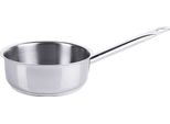 Casseruola Contacto 16 Cm Extra Bassa, Manico Tubolare E Bordo Versatore, Acciaio Inox, Adatta All'induzione, Qualità Pesante