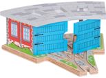 Bigjigs Rail Deposito Triplo Con Cancelli