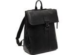 The Chesterfield Brand Pelle Zaino Per Il Tempo Libero Zaino Con Scomparto Per Laptop Savona Backpack 16,8L Black Nero