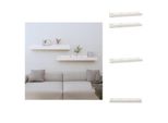 Vidaxl Mensole Da Parete 2 Pz. Bianco 80X12X9 Cm In Legno Di Pino Massiccio - Mensole Da Parete