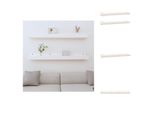 Vidaxl Mensole Da Parete 2 Pz. Bianco 110X12X9 Cm In Legno Di Pino Massiccio - Mensole Da Parete