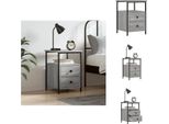 Vidaxl Comodino Grigio Rovere Sonoma 34X35,5X50 Cm Materiale Legno - Comodini