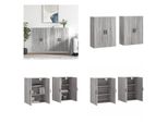 Vidaxl Armadi A Muro 2 Pz. Grigio Sonoma 69,5X34X90 Cm - Armadio A Muro - Armadio A Muro - Armadio - Armadio Portaoggetti