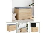 The Living Store Panca Con Contenitore Rovere Sonoma 62X42X45 Cm Materiale In Legno