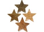 Stelle Di Legno Decorazione Natalizia A Pioggia Lustro Naturale H5Cm 12Pz Decorazione Da Tavolo Avvento