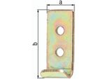 Alberts® Gancio Di Bloccaggio Per Chiusure Di Casse, Diritto, Zincato, Passivato A Film Spesso, Lxl 25X34 Mm 347871