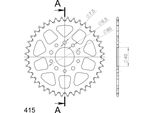 Supersprox Alu-Kettenrad 415 - 40Z (Nero) RAL-451:40-BLK|ID 40,0 Lk 60,0 5-Loch/5-Loch