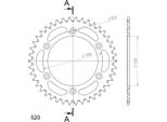 Supersprox Alu-Kettenrad 520 - 43Z (Arancione) RAL-990:43-ORG|ID 125,0 Lk 150,0 6-Loch