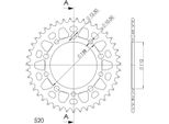 Supersprox Alu-Kettenrad 520 - 43Z (Rot) RAL-1303:43-RED|ID 112,0 Lk 138,0 5-Loch/5-Loch