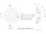 Ritzel Esjot 428 - 14Z 50-15082-14 Grobverzahnt 16,0/20,0