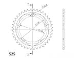 Pignone Supersprox In Acciaio 525 - 39T (Nero) RFE-614:39-BLK|ID 132,0 Lk 152,0 5 Fori