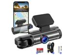 Telecamera Auto Fleau Tech – Wifi E App – Dashcam Doppio Obiettivo – Rilevamento Movimento – Modalità Parcheggio – Full Hd – Sd 32 Gb Inclusa