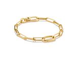 Charm-Armband Thomas Sabo "Charm Club Connect: Paperclip Mit Einem Connect Link" Gr. 17, Gold (Gelbgoldfarben), ArmbäNder, Damen, 17, Silber 925 (Recycelt), Charm-Armband