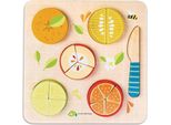Puzzle Di Agrumi In Legno Tender Leaf, Giocattolo Educativo Colorato Per Bambini