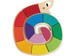 Puzzle In Legno Tender Leaf - Serpente Colorato - Giocattolo Educativo Per Bambini