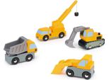 Set Di Giochi Per Veicoli Da Cantiere In Legno Mentari - 4 Pezzi