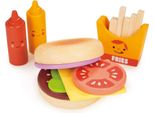 Set Da Gioco Per Hamburger In Legno Mentari - Set Da Asporto Per Bambini