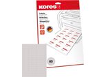 Etichette Universali Kores, 38 X 21,2 Mm, Bianco, 25 Fogli
