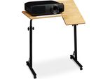 Relaxdays 10020541_48 Relaxdays HöHenverstellbarer Pc-Tisch Braun 80,0 X 50,0 X 75,0 - 110,0 Cm