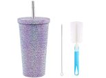 500 Ml Bottiglia D'acqua In Acciaio Inox Con Decorazione Di Strass, Tumbler D'acqua Sottovuoto Per Le Donne
