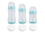 Set Di Biberon Da 3 Pezzi, In Silicone Pp, Morbido, Sicuro, Antigoccia, Biberon Per Neonati, 180 240 300 Ml