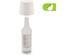 Briloner Bota Lampada Bottigla Senza Fili, Dimmerabile, Touch, Batteria, Protezione Dagli Spruzzi D'acqua, Bianco Antico, Ø10,5 X 11,5 Cm