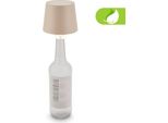 Briloner Bota Lampada Bottiglia Senza Fili, Dimmerabile, Touch, Batteria Ricaricabile, Protezione Dagli Spruzzi D'acqua, Beige, Ø10,5 X 11,5 Cm