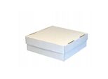Scatola Di Cartone Per Ciambelle Muffin 30X30X10 Cm Confezione Bianca Molto Forte