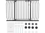 Cancelletto Per Bambini Succebuy, Cancelletto Per Cani Da 29,5 A 53 Pollici Di Larghezza Extra, 30 Pollici Di Altezza Per Scale E Porte, Facile Passaggio, Chiusura Automatica Del Cancelletto Per Bambini, Sicurezza Per Animali Domestici Con Kit Di Montaggio A Spinta E A Parete, Nero
