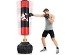 Costway 178Cm Sacco Da Boxe Autoportante, Sacco Da Boxe In Piedi Con Piede Gonfiabile A Ventosa, Sacco Da Kickboxing Mma, Punching Ball, Allenatore Di Boxe