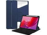 Inf Custodia Rotante Blu Scuro Con Tastiera Bluetooth Per Ipad 11/10.9''
