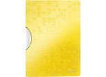 Leitz Raccoglitore A Clip Wow Colourclip Din A4 Pp Giallo-Metallico