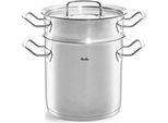 Fissler Original-Profi Collection Multistar / Pentola In Acciaio Inox (Ø 20 Cm, 6 L) Pentola Per Asparagi Alti Con Coperchio, Inserto Per Colino Per La Cottura A Vapore E Degli Asparagi - Induzione