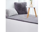 Tappeto A Pelo Alto Per Soggiorno Camera Da Letto Tappeto Moderno Shaggy Tappeto Soggiorno Grigio, Dimensioni 120X160 Cm