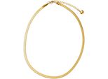 Collier Firetti "Schmuck Geschenk Halsschmuck Halskette Schlangenkette", Gold (Gelbgoldfarben), Halsketten, Damen, Edelstahl, L: 44,5 B: 4Mm, Collier, Made In Germany, B:4Mm