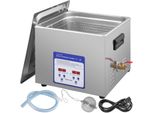 Vevor 15L Pulitore Ad Ultrasuoni, Pulitore Ad Ultrasuoni, Potenza Di Riscaldamento 400W, Frequenza Ultrasuoni 40 Khz, Cestello In Acciaio Inox 316&304, Pulitore Per Occhiali Da Gioielleria, Strumenti Sterilizzatori, Pulitore Ad Ultrasuoni