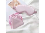 Set Di Mascherine Per Gli Occhi Viola Per Dormire Con Borsa In Tessuto, Mascherine Per Gli Occhi Ombreggiate Per I Viaggi E Le Pause In Ufficio