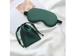 Set Di Maschere Per Gli Occhi Verdi Per Dormire Con Borsa In Tessuto, Maschere Per Gli Occhi Ombreggiate Per I Viaggi E Le Pause In Ufficio