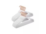 In And Outdoormatch Appendiabiti In Velluto Mohamed - 50 Pezzi - Appendino Antiscivolo - Gancio Girevole In Oro Rosa - Spessore 0,6 Cm - Salvaspazio - Lunghezza 45 Cm - Per Giacca - Camicia - Gonna - Pantaloni - Cravatta - Bianco