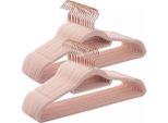 In And Outdoormatch Appendiabiti Ryland Tristin - 50 Pezzi - Rosa - Velluto - Appendiabiti - Antiscivolo - Salvaspazio - 45 X 0,6 X 23,5 Cm