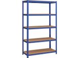 Scaffale In And Outdoormatch Sarah - 60 X 120 X 200 Cm - Scaffale Per Archiviazione - Metallo - Portata 875 Kg - 5 Livelli Regolabili