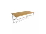 In And Outdoormatch Appendiabiti Florida - Con Ripiano Per Cappelli - Appendiabiti A Sospensione - Industriale - Nero - Legno - 60 X 30 X 32 Cm - Con Ripiano Per Cappelli