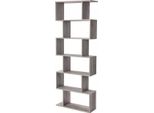 In And Outdoormatch Libreria Nathaniel - Scaffale - Espositore Da Appoggio - Decorativo - 6 Ripiani - Greige