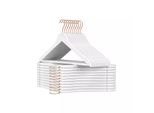 In And Outdoormatch Appendiabiti Deluxe Stone - 10 Pezzi - Antiscivolo - Appendiabiti - Salvaspazio - 44,5 X 23 X 1,2 Cm - Bianco