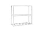 In And Outdoormatch Armani Scaffale - Mobile Da Cucina - Libreria - Bambù - Bianco - Regolabile In Altezza - 3 Livelli - 60X15X54Cm