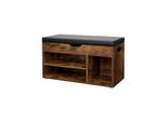In And Outdoormatch Panca Per Scarpe Deluxe Eliezer - Con Contenitore - Panca Da Ingresso - 80 X 30 X 44 Cm