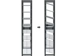 In And Outdoormatch Scarpiera In Metallo Vito - Altezza 163,5 Cm - Da 32 A 40 Paia Di Scarpe - Mobile Per Scarpe