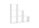In And Outdoormatch Libreria Donato - 6 Scomparti - Bianco - Libreria - Soggiorno, Camera Da Letto E Cameretta - Legno - Mdf