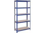 In And Outdoormatch Scaffale Rylee - 90X40X180Cm - 1 Set - Scaffale Portaoggetti - Metallo - Portata 175 Kg - Regolabile
